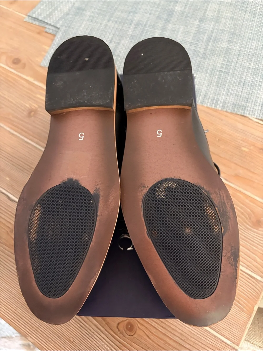 Classic Black Cap-Toe Derby with Brown Sole